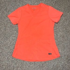 Greys Anatomy Coral Scrub top